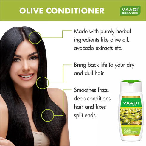 Vaadi Herbals Lavender Shampoo with Olive Conditioner (110 ml x 2)