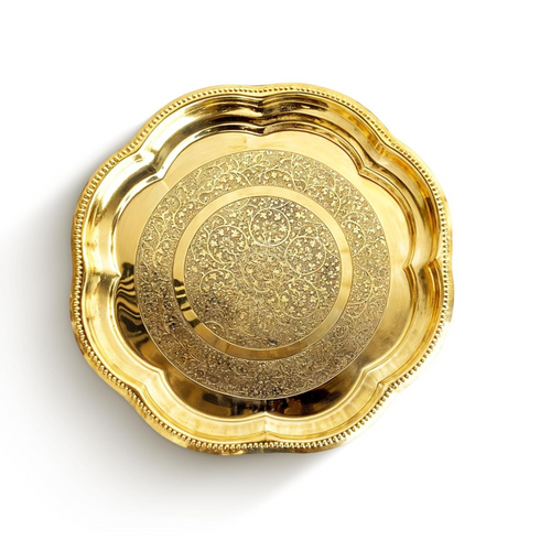 Engraved Flower Design Plate 15cm