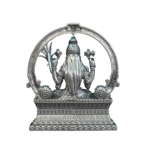 Pure Silver Antique Lalitha Devi Sitting With Frame 127G By Mahita Collections