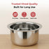 Vinod Stainless Steel Induction Friendly Flat Bottom Tope without Lid 6 Litre with Mirror Finish Strong and Durable Rust Free No 18