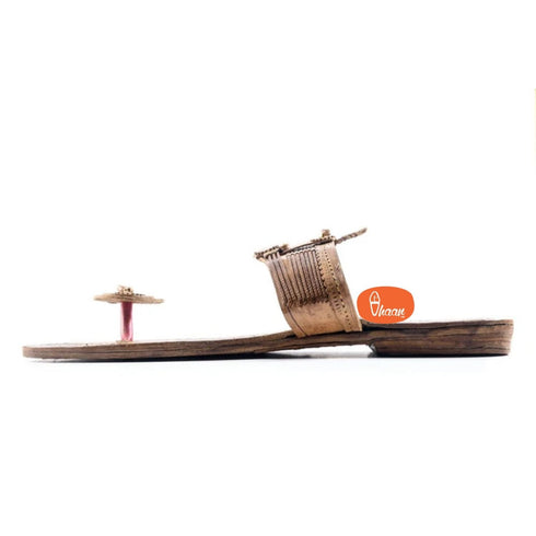 Vhaanfootwear Pure Handicraft Kolhapuri For Men Made In Best Quality Leather Paduka Khatav