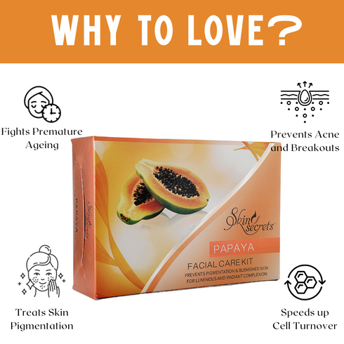 Skin Secrets India Papaya Facial Kit to Lighten Blemishes 310gm