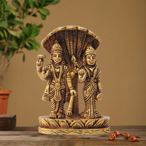 Brass Vishnu Laxmi Ji God Idol Statue 0.42Kg
