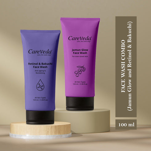 CareVeda Radiance Duo Jamun Glow Retinol & Bakuchi Face Wash (Set of 2)