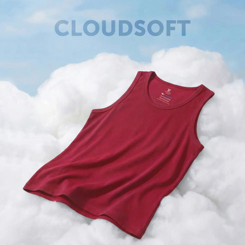 XYXX Ace Modal-Cotton Vest Bold Burgundy