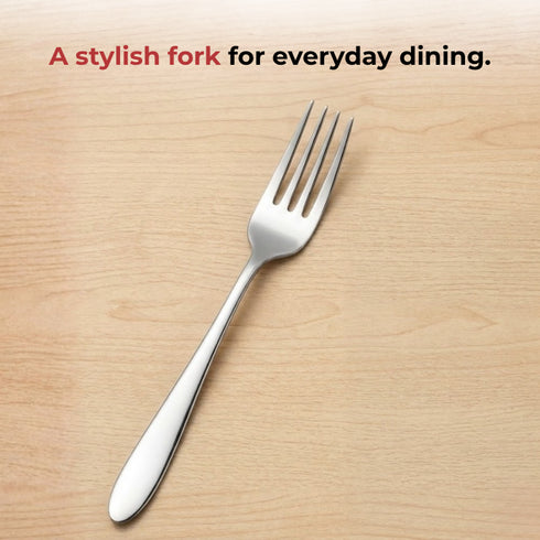 Vinod Florence Stainless Steel Dinner Fork Set of 12 Piece Heavy Gauge Steel Mirror Finish Rust Free Tough Strong and Durable
