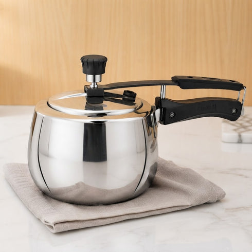 Vinod Doniv Titanium Triply Stainless Steel Pressure Cookers 2 Ltr Inner Lid Induction Friendly