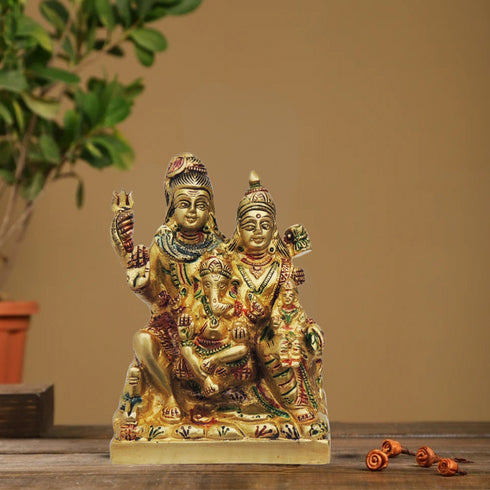 Brass Shiv Parivar Statue 1.1Kg