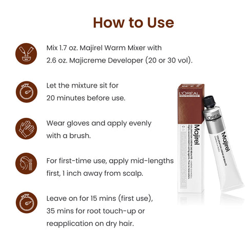 L'Oreal Professionnel Majirel 7.35 Blonde With Mahogany Gold Permanent Hair Colour 50ml
