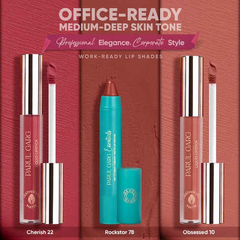 Parul Garg Beauty Office-Ready Lipstick Pack: Medium to Deep Skin Tones