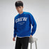 XYXX Crew Oversized Round Neck Sweatshirt - Campus Blue