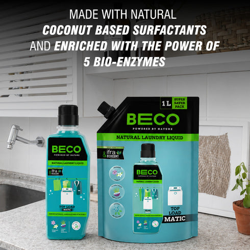 BECO Natural Laundry Shampoo Top Load 4 Ltr Refill