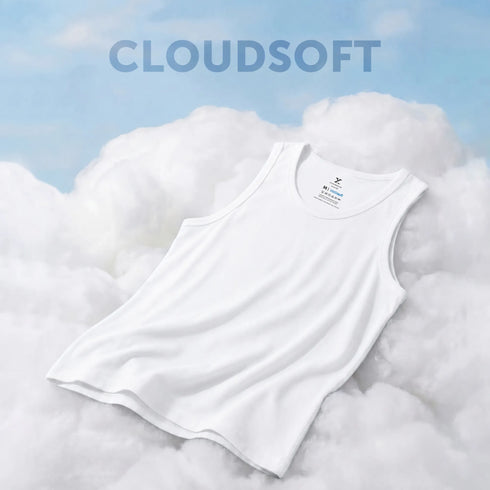 XYXX Ace Modal-Cotton Round Neck Vests Polar White Regular Fit
