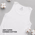 XYXX Super-Soft Combed Cotton Vest Polar White (Pack of 6)