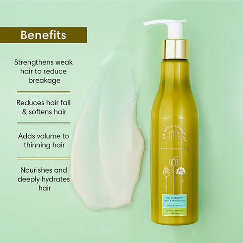 Theearthcollective in Weak & Thinning Hair Hair Conditioner Hops Capsicum & Ginseng