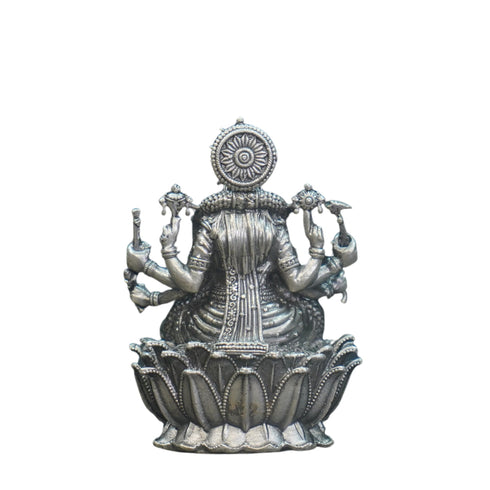 Pure Silver Antique Varahi Devi Sitting On Lotus With Mala 51.46G By Mahita Collections
