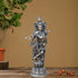 Brass Krishna Statue With Silver Antique Finish 11.335Kg