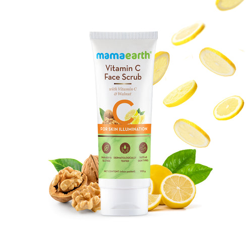Mamaearth Vitamin C Face Scrub With Vitamin C and Walnut 100g