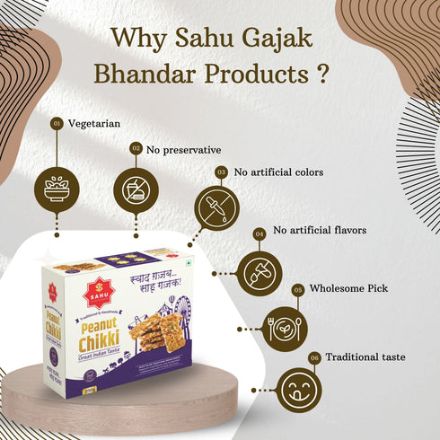 Sahu Gajak Bhandar Peanut Chikki