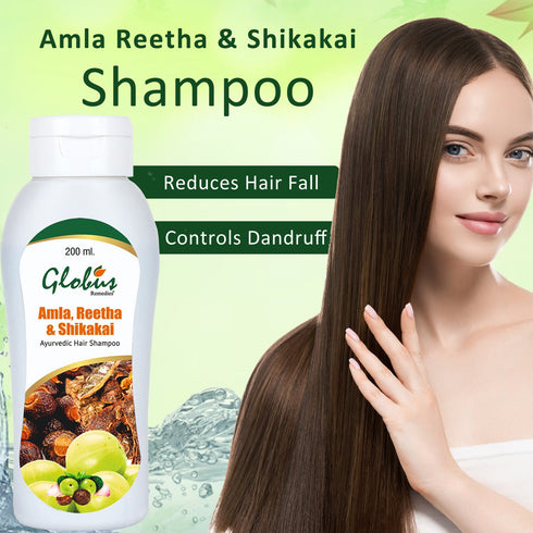 Globus Remedies Amla Reetha Shikakai Shampoo