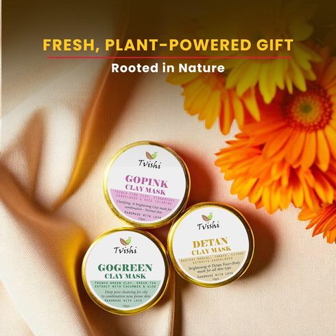 Tvishi Skincare Clay Mask Minis Potli Pouch Free
