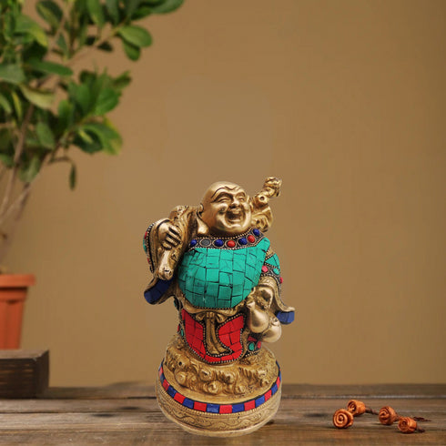 Brass Laughing Buddha Statue 2.662Kg