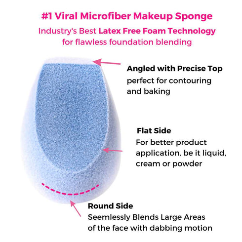 Praush Original Microfiber Velvet Contour & Baking Sponge