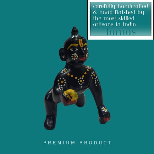 Tamas Brass Black Laddu Gopal - Thakur Ji Statue/Idol