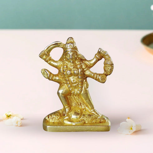 Brass Kali Maa God Idol Statue 0.145kg