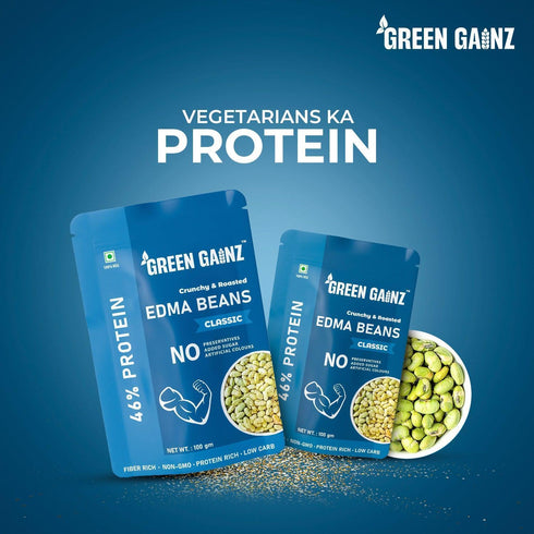 Green Gainz Edamame (Edma Beans) Assorted Flavour (Pack of 6)