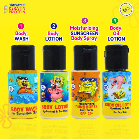 KT Kids Travel Body Care Set SpongeBob Edition