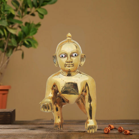 Brass Laddu Gopal Statue 4Kg