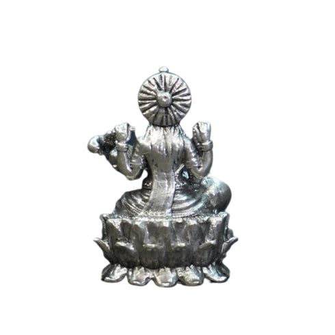 Pure Silver Antique Saraswathi Devi Sitting On Lotus 14.34G By Mahita Collections