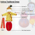 Raj Fancy Dresses Radha and Krishna Feather| Print Janmashtami Mythological Character Costume