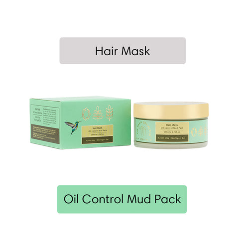 Theearthcollective in Oil Control Mud Pack Hair Mask For Oily Scalp & Dry Ends Kaolin Clay Moringa & Oat