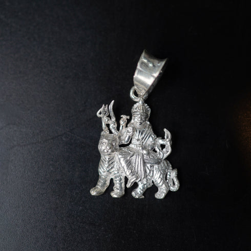 Pure Silver Durga Mata Locket 2 grams