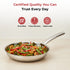 Vinod Claro Heavy Gauge Stainless Steel Hammered Fry Pan with 1.5 mm Thickness 1400 ml