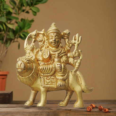 Brass Durga Devi Idol 0.145Kg