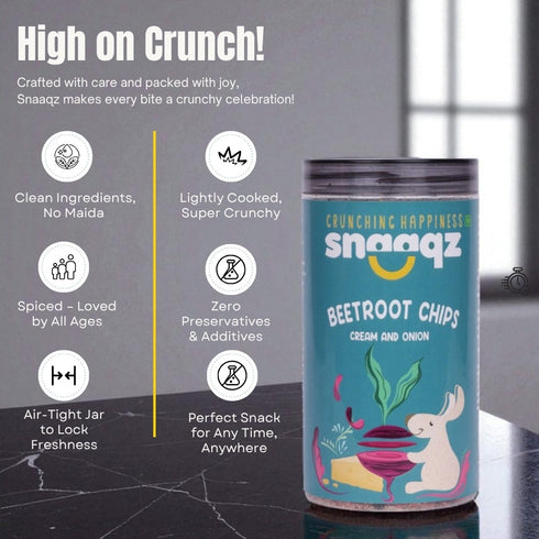 SNAAQZ Veggie Chips Duo Combo (Pack of 2)