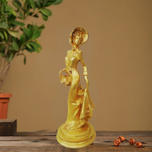 Brass Lady Statue 3.38Kg