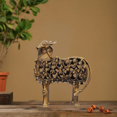 Brass Nandi Jali Statue 2.22Kg