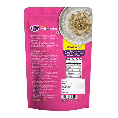 Early Foods Jowar Millet Rava