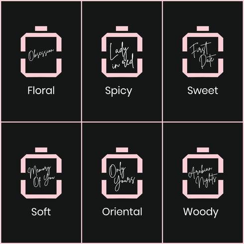 Moraze Cosmetics Long Lasting Pack of 6 Perfume Set