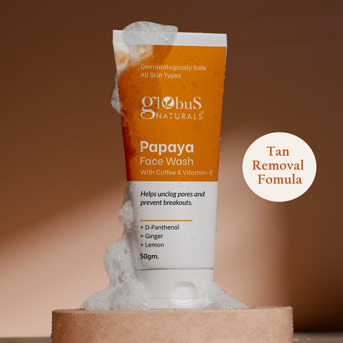 Globus Naturals Papaya Face Wash with Coffee & Vitamin-E