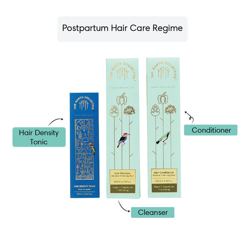 Theearthcollective in Postpartum Hair Care Regime for Hair Fall & Regrowth Post Pregnancy Hair Loss Treatment 100 Safe to Use