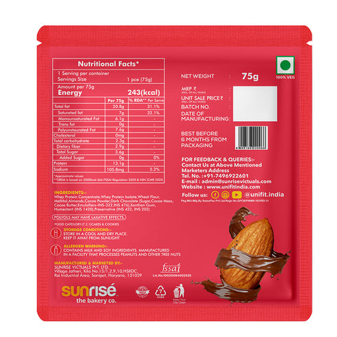 UNIFIT Whey Protein Almond Brownie
