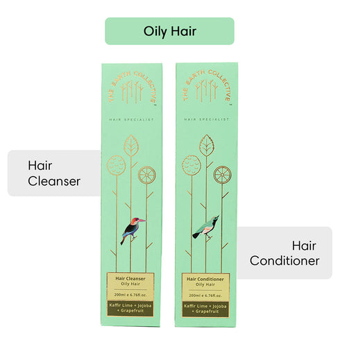 Theearthcollective in Combo Oily Scalp Hair Cleanser & Conditioner Pack