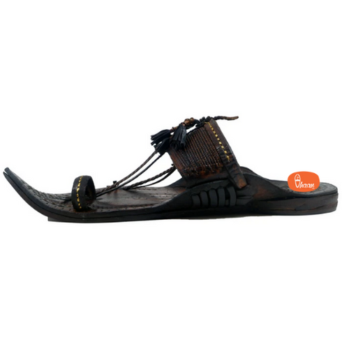 Vhaanfootwear Maharaja Shape Kolhapuri Kapashi Chappal For Men
