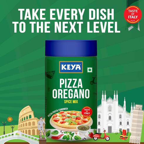 Keya Italian Pizza Oregano Pizza Oregano Spice Mix Healthy Italian Seasoning Multipurpose Seasoning Vegan No Preservatives Artifical Colours & Flavours No MSG Sprinkler Perfect for Pizza Garlic Bread Makhana