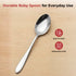 Vinod Florence Stainless Steel Baby Spoon Set of 12 Piece Heavy Gauge Steel Mirror Finish Rust Free Tough Strong and Durable